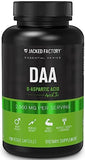 Jacked Factory DAA D Aspartic Acid Supplement - Fortified with Astragin for Enhanced Absorption, Zero Artificial Fillers - 120 Veggie Capsule Pills