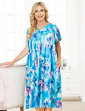 House Dress for Women Nightgown Plus Size Mumu Dresses Summer Lounge Dresses Duster Housecoats Elderly Moo Moos Patio Dress Florar Sleepwear