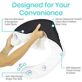 Vive Toilet Seat Cushion 2-Inch High Density Foam - Toilet Raised Donut Easy Clean Portable Cushioned Pad Bathroom Attachment - Elongated Raiser - Comfort, Support For Handicap, Adults, Tailbone Pain
