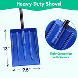 Kids Snow Shovel, Plastic Snow Shovel for Kids Toddler with Metal Handle, Lightweight Emergency Heavy Duty Shovel for Car, Detachable Shovel for Driveway Home Garden Camping Beach