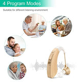 Kituwant Hearing Aid for Seniors and Adults, Digital Hearing Amplifier with Adjustable Volume and Noise Reduction, 500 Hours Per Battery Life and Hearing Aid Cleaning Brush Included