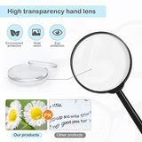 32Pcs Magnifying Glass for Kids, Hand Lens Portable Magnifying Glasses for Science Class, Outdoor Activities, Party, Reading IRCHLYN (Black)