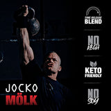 Jocko Mölk Whey Protein Powder (Strawberry) - Keto, Probiotics, Grass Fed, Digestive Enzymes, Amino Acids, Sugar Free Monk Fruit Blend - Supports Muscle Recovery & Growth - 31 Servings (2lb Old Tub)