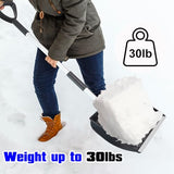 Snow Shovel, Snow Shovel for Driveway, Large Portable Ergonomic Snow Shovel with D-Grip Handle and Metal Blade Edge, 48-Inch Detachable Snow Shovel for Car, Truck, Garden, Camping