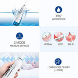 Hangsun Water Flosser Professional Cordless Rechargeable Dental Oral Irrigator Water Jet for Teeth Braces Care with 8 Jet Tips 3 Modes for Travel and Home Use