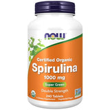 NOW Spirulina Double Strength, 1000 mg Organic - 240 Tablets