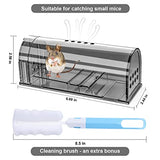 4 Pack Humane Mouse Traps Indoor for Home, Live Mouse Traps No Kill, Reusable Mice Small Rat Trap Catcher for House & Outdoors