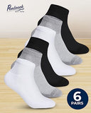 Pembrook 6 Pairs Diabetic Socks Women and Men - Ankle Neuropathy Socks for Women | Wide Ankle socks for Women | Non Binding Socks