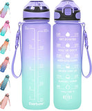 Enerbone 32 oz Water Bottle with Times to Drink and Straw, Motivational Drinking Water Bottles with Carrying Strap, Leakproof BPA & Toxic Free, Ensure You Drink Enough Water for Fitness Gym Outdoor