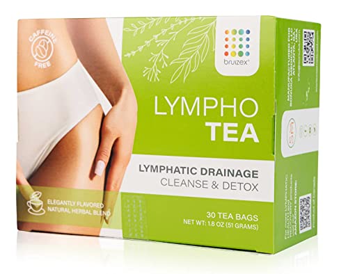 Lymphatic Natural Herbal Tea, Lymphatic Drainage Cleanse & Detox, Ginger Blend for Lymphatic System Health, Post Surgery Recovery Liposuction, BBL, Tummy Tuck, Lipedema & Lymphedema, 30-Pack