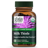 Gaia Herbs Milk Thistle - Liver Supplement & Cleanse Support for Maintaining Healthy Liver Function* - 60 Vegan Capsules (20-Day Supply)