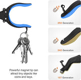 Foldable Grabber Reacher Tool with Light, 32" Garbage Grabber Tool, 90°Rotating Anti-Slip Jaw, Soft Rubber Handle & Durable Stick, Magnet Hook, Gabbers for Elderly (Blue) 8310-B-1