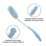 Fanwer Long Reach Handled Comb and Hair Brush Set Applicable to elderly and hand-disabled people inconvenient upper limb activities (2 pcs)