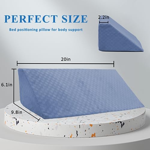 Jacobable Bed Wedge Pillow for Side Sleepers, Body Position Wedges, Si