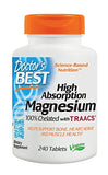 Doctor's Best High Absorption Magnesium Elemental, 200 Mg, 240 Count