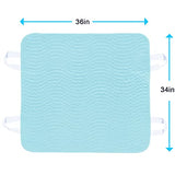 2 Pack Bed Pads for Incontinence Positioning Bed Pad with Handles for Lift and Transfer Reusable Waterproof Bed Pads Washable Incontinence Bed Pads for Elderly Hospital Home Care 36” × 34”