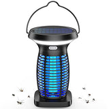 Solar Bug Zapper for Outdoor Indoor, Portable Camping Lantern with SOS Emergency Light, Electric Mosquito Zappers Killer, Rechargeable Insect Fly Pest Attractant Trap for Hiking, Backyard, Patio