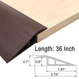 Floor-Transition-Strip Door-Threshold-Ramp 36 inch, Threshold 1/2'' ~ 3/5'', Threshold Ramps for Doorways, Wheelchair-Ramp Edge-Reducer Threshold-Transition-Strip for Door/Floor (Coffee)