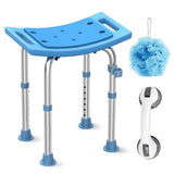 Upgraded Stainless Steel Shower Chair for Inside Shower, Heavy Duty 380lbs Adjustable Shower Stool, Tool Free Assembly, Anti Slip Bathtub Seat, Padded Shower Bench for Elderly, Disabled, Injured