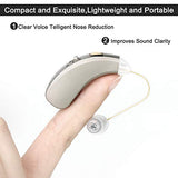 Mirasing M1 Rechargeable Hearing Aids for Seniors Adults,Rechargeable Mini Hearing Amplifiers to Aid and Assist Hearing Personal Sound Enhancer with Volume Control for Adults and Seniors (Pearl Grey) (M1&Right)