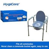 HygiCare Enlarged Bedpan and Commode Liner Value Pack 200 Count Leakproof Medical Grade Fit All Portable Bedpan and Commode Bucket No Need to Tear off