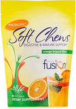 Bariatric Fusion Probiotic Soft Chews | Orange Tropical Flavor Chewy Bariatric Vitamin | 10 Billion CFU | Bacillus Coagulans | Support Digestive & Immune Health | 60 Count