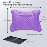 Zomaple Hysterectomy Pillow- Super Comfy Shock Absorbing Hysterectomy Recovery Pillow with 2 Pockets and Gel Pack- Tummy Pillow with Hands Placement Pouch