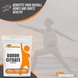 BulkSupplements.com Boron Citrate Powder - Boron 5mg, Boron Supplement for Men & Women, Food Grade Boron - for Bones & Joints Support, 5mg of Boron, 100mg per Serving, 500g (1.1 lbs)