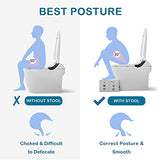 Foldable Toilet Stool, 7 inches Healthy Squatting Posture Poop Stool with Anti-Slip Feet by CHEAGO, Portable Travel Foot Stool for Toilet, Unique Folding Design Compact&Wide footrest