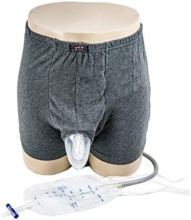 MHKGIOA Male Urinal - Wearable Men's Urinal with Elastic Waistband & Two 500ml Urine Collection Bag - Reusable Urine Collector(Random Color) (M)