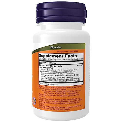 NOW Supplements, Clinical GI Probiotic™, 50+ Formula, Strain Verified, 60 Veg Capsules