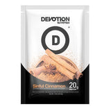 Devotion Nutrition Protein Powder Blend | Gluten Free, Keto Friendly, No Added Sugars | 1g MCT | 20g Whey & Micellar Protein | 12 Single Serving Packets (Sinful Cinnamon)