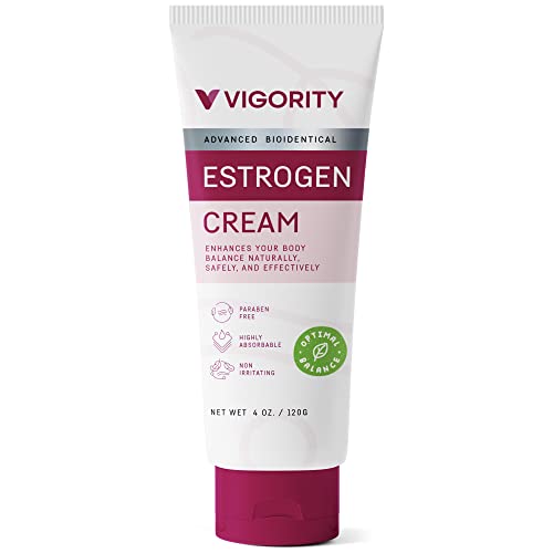 Vigority Estrogen Cream For Women, Natural Bioidentical Estrogen Cream, Hot Flashes Menopause Relief, Estrogen Cream With Wild Yam, Menstrual Cycle & Body Balance Support, Menopause Support