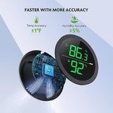 Reptile Tank Thermometer, PAIZOO LED Digital Reptile Thermometer and Humidity Gauge Hygrometer for Reptile Tank Snake Tank Accessories Pet Rearing Box with 55.2” Cable USB Power Supply- Black