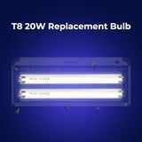 ASPECTEK Bug Zapper Replacement UV Lamp Bulb Light Tube 20W for 40W Electronic Bug Zapper, 2-Pack