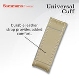 Sammons Preston Universal Cuff, Leather ADL Cuff with Elastic Strap, Holds Utensils or Writing Aids, Makes Mealtime or Other Activities Easier, for Elderly or Individuals with Weak Grip, Medium, 3"