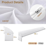 Vekkia Queen Bed Wedge Pillow/Mattress Gap Filler/Headboard Pillow/Bed Gap Filler,Close Gap (0-3.5") Between Your Mattress and Headboard,Stop Loosing Your Pillows,Phone&Glasses(White 60"x6.5"x4.5")