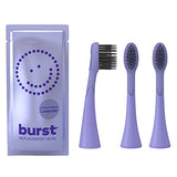 BURST Toothbrush Heads - Genuine BURST Electric Toothbrush Replacement Heads for BURST Sonic Toothbrush – Ultra Soft Bristles for Deep Clean, Stain & Plaque Removal - 3-Pack, Lavender