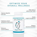 15 Day Cleanse and Detox - Rapid Flush Digestive Supplements for Optimal Gut & Digestion Bowel Cleanse - Cascara Sagrada, Senna Leaf, & Psyllium Husk Capsules by LA Cleanse - 30 Count
