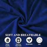 Jacobable Bed Wedge Pillow for Side Sleeping Sponge Filled Body Positioning Triangle Pillow Suitable for Pregnancy and Surgery Prevent Bed Sore for Leg and Back Support with Pillow Case (Dark Blue)