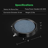 VIVOSUN Air Stone Disc 8 x 8 Inch with Shell and Sucker for Aquarium, Fish Tank and Hydroponics Air Pump