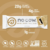 No Cow High Protein Bars, S'mores, 20g Plant Based Vegan Protein, Keto Friendly, Low Sugar, Low Carb, Low Calorie, Gluten Free, Naturally Sweetened, Dairy Free, Non GMO, Kosher, 12 Pack