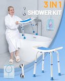 Leagent FSA HSA Eligible Shower Chair for Inside Tub, Shower Stool for Inside Shower, Shower Seat for Bathtub, Adjust Bath Chairs for Elderly/Disabled