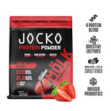 Jocko Mölk Whey Protein Powder (Strawberry) - Keto, Probiotics, Grass Fed, Digestive Enzymes, Amino Acids, Sugar Free Monk Fruit Blend - Supports Muscle Recovery & Growth - 31 Servings (New 2lb Bag)