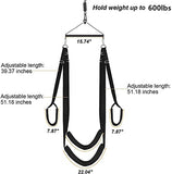 Sex Swing for Sex Aid Adult Swing Set-360°Spinning Trapeze Fluffy Liner Super Soft Swing Kit Indoor Ceiling Swing with Steel Triangle and Spring Support 600 lbs for Couples Adult - 3rd Generation