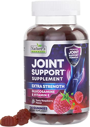 Joint Support Supplement - Extra Strength Glucosamine Joint Support Gummy - Joint Health Support & Flexibility for Back, Knees, & Hands - Vitamin E for Immune Support for Women & Men - 120 Gummies