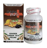 Lenico Comercializadora ChupaMas 60 Capsules Ginger, Green Tea, Prune, Artichoke, Tejocote Root. 500 mg Each. Capsulas ChupaMas