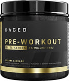 Kaged Pre Workout Powder Pre-Workout Elite Stim-Free for Men & Women | Power, Stamina, Focus, Pumps | L-Citrulline, Beta Alanine, Creatine | Caffeine-Free | Cherry Limeade | 20 Servings