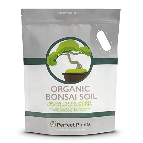 Bonsai Soil by Perfect Plants - 8qts. Premium All-Purpose Mix | Perfect for Several Bonsai Tree Plants | Made in Small Batches in The USA