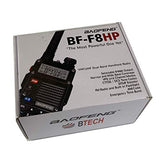 BAOFENG BF-F8HP (UV-5R 3rd Gen) 8-Watt Dual Band Two-Way Radio (136-174MHz VHF & 400-520MHz UHF) Includes Full Kit with Large Battery